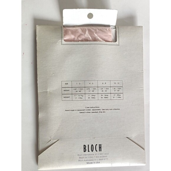 Bloch Endurance Tights For Children Size Small 4-5  Pink Footed Style T0921G New - Picture 4 of 6